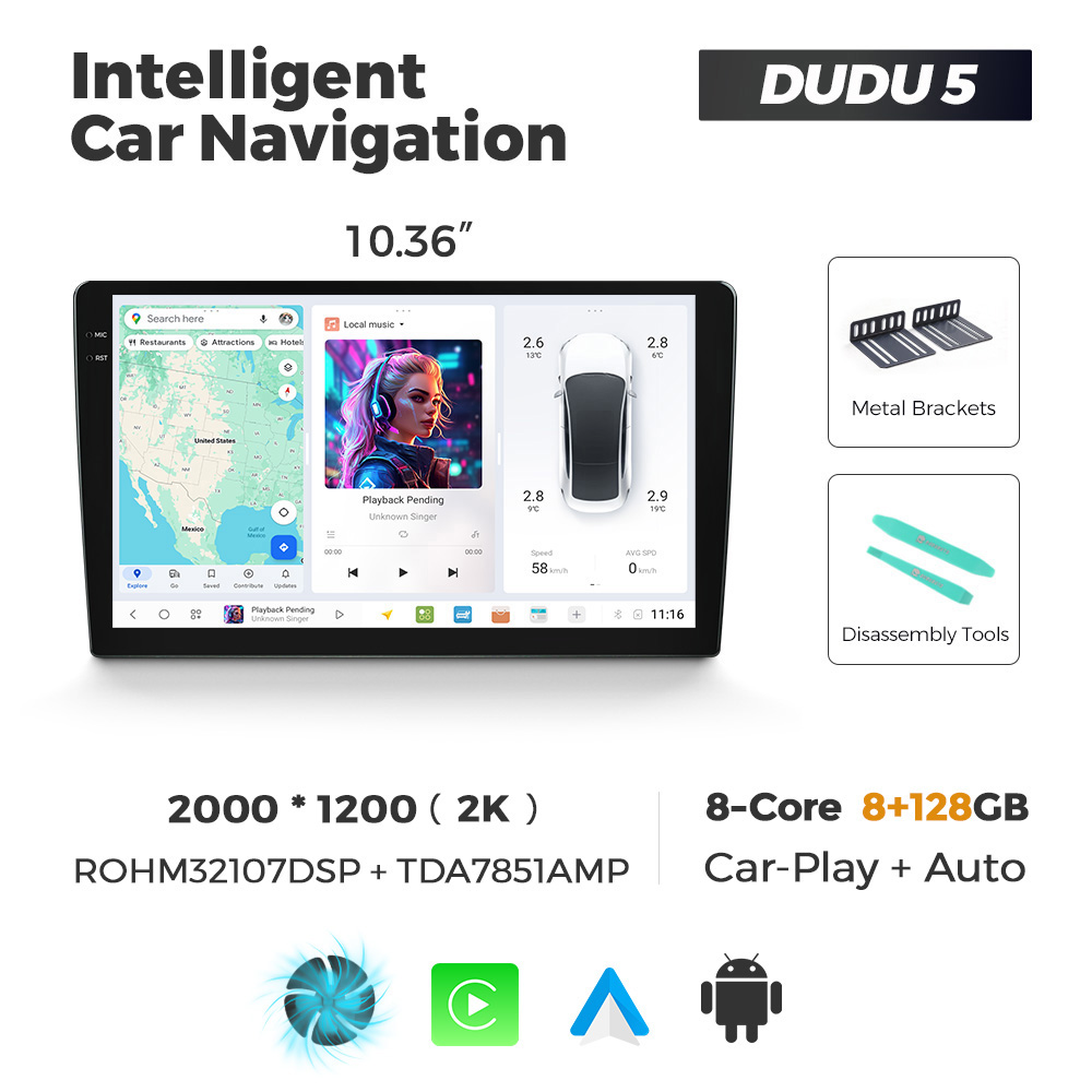 10.1 inch DUDU 5 8+128GB Retro