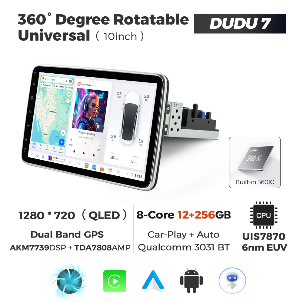 10inch DUDU 7 12+256GB adjustable headset
