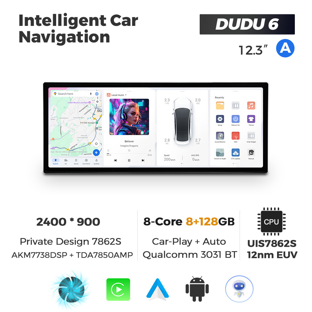 12.3 inch DUDU 6 8+128GB