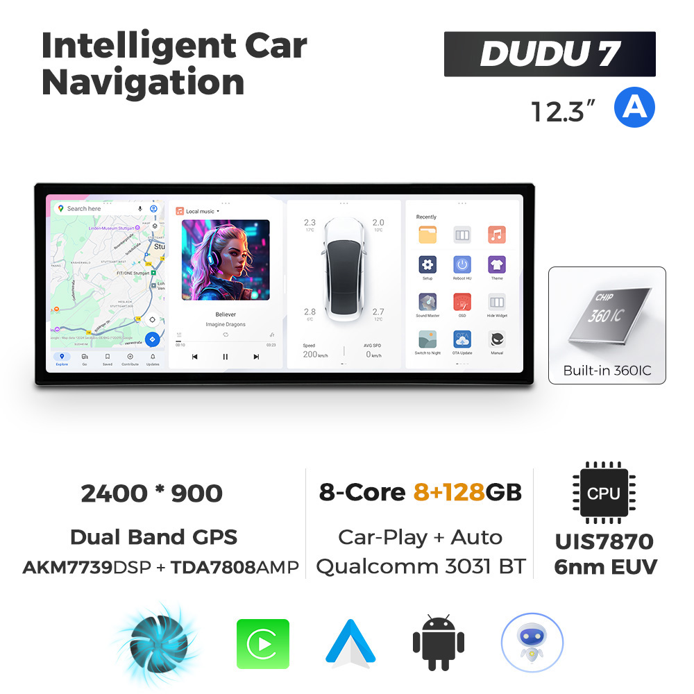 12.3 inch DUDU 7 8+128GB