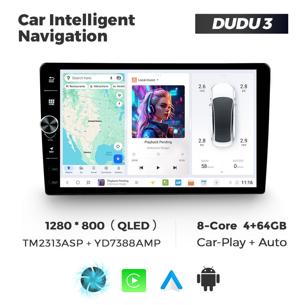 9 inch DUDU 3 4+64GB Single Button