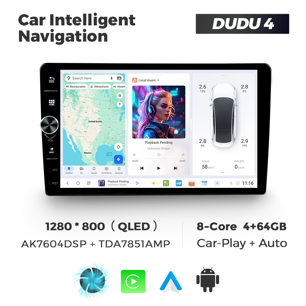 9 inch DUDU 4 4+64GB Single Button