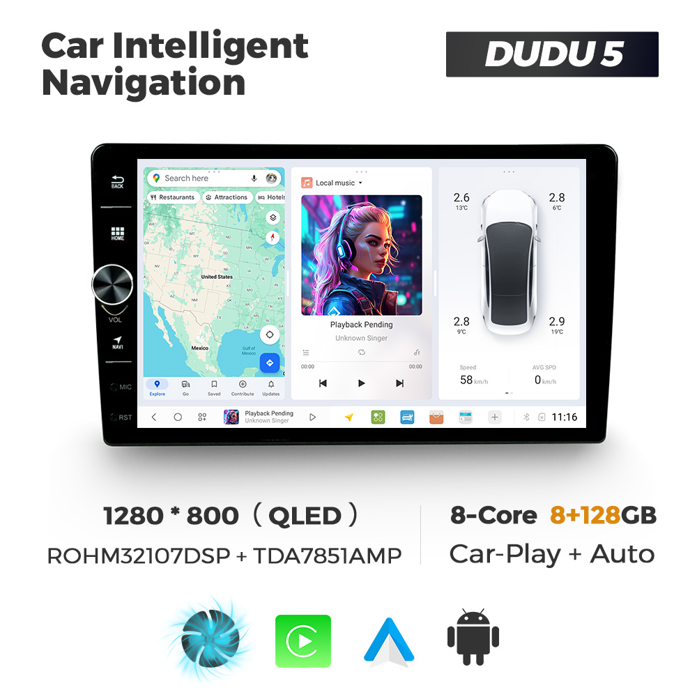 9 inch DUDU 5 8+128GB Single Button