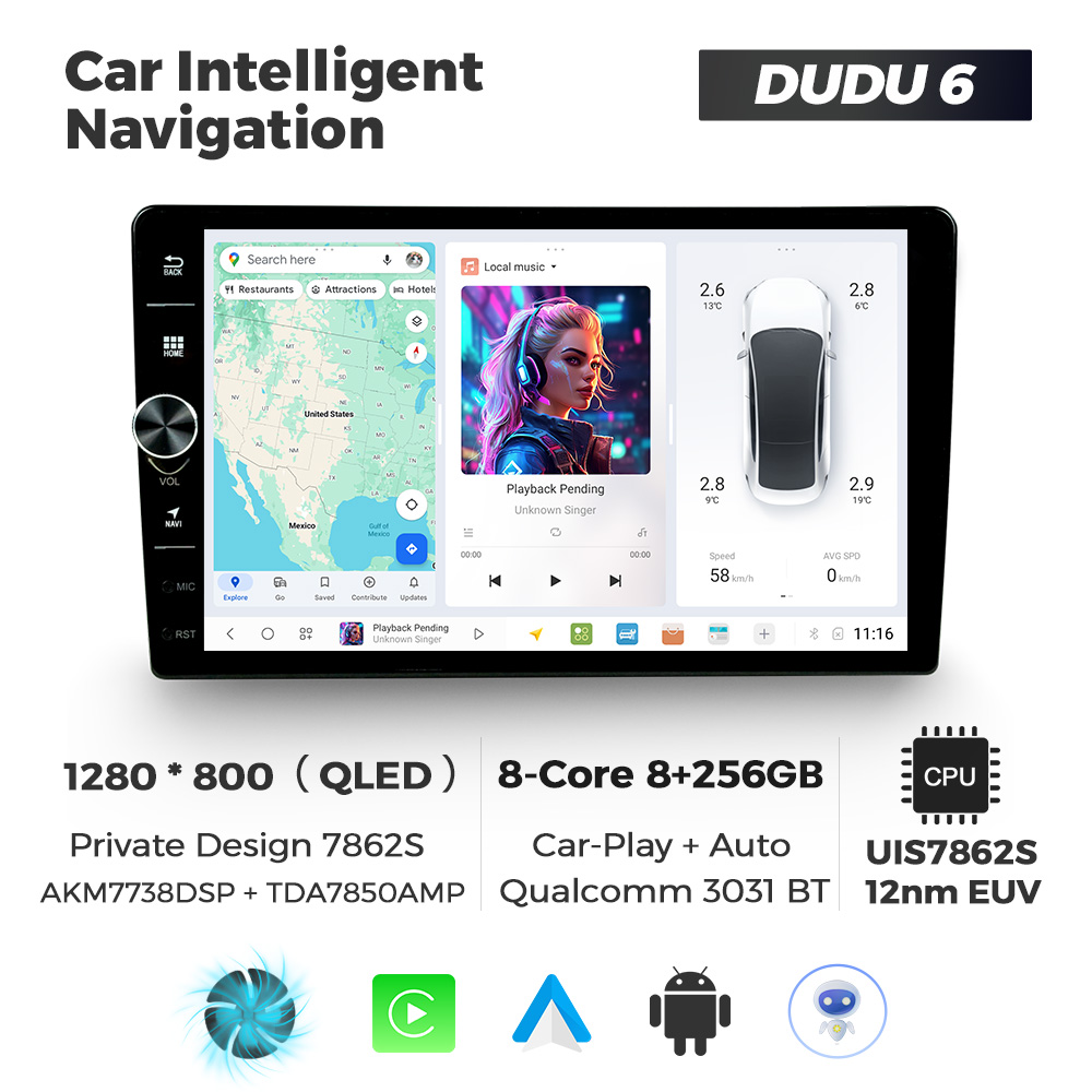 9 inch DUDU 6 8+256GB Single Button image 2