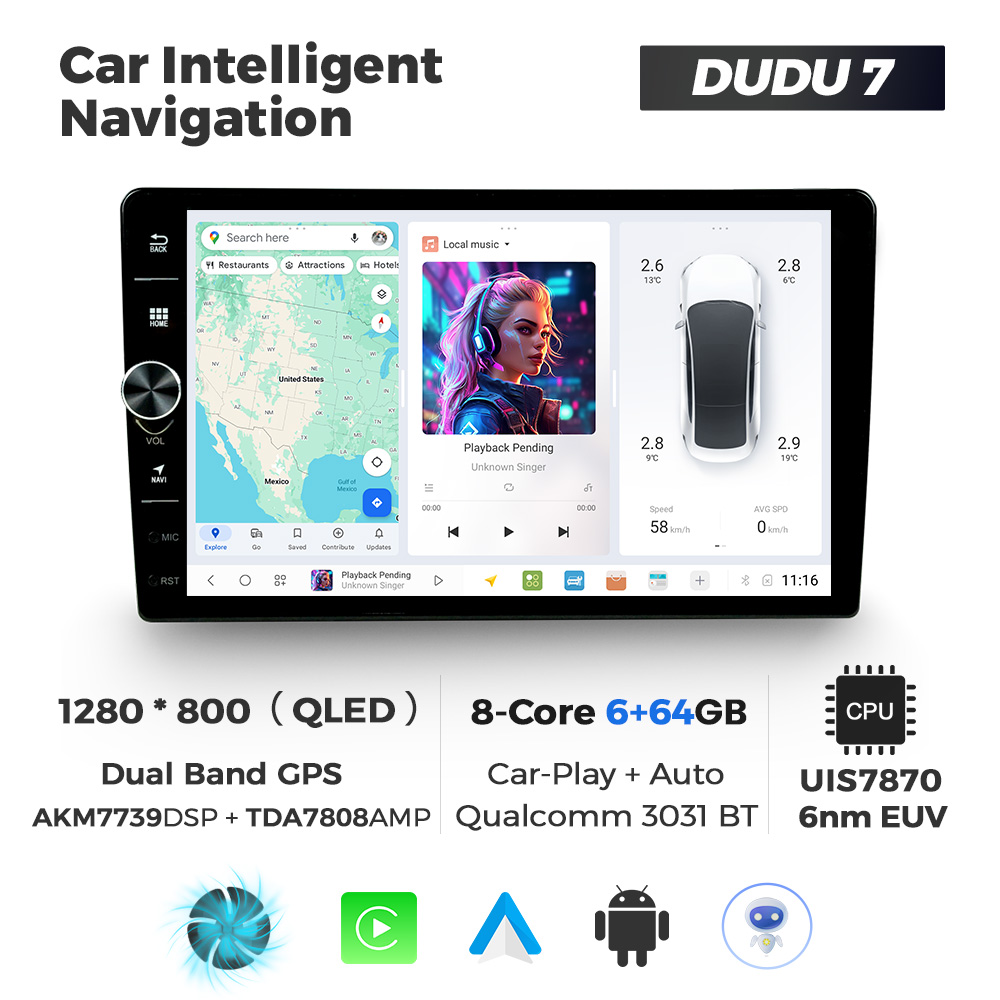9 inch DUDU 7 6+64GB Single Button